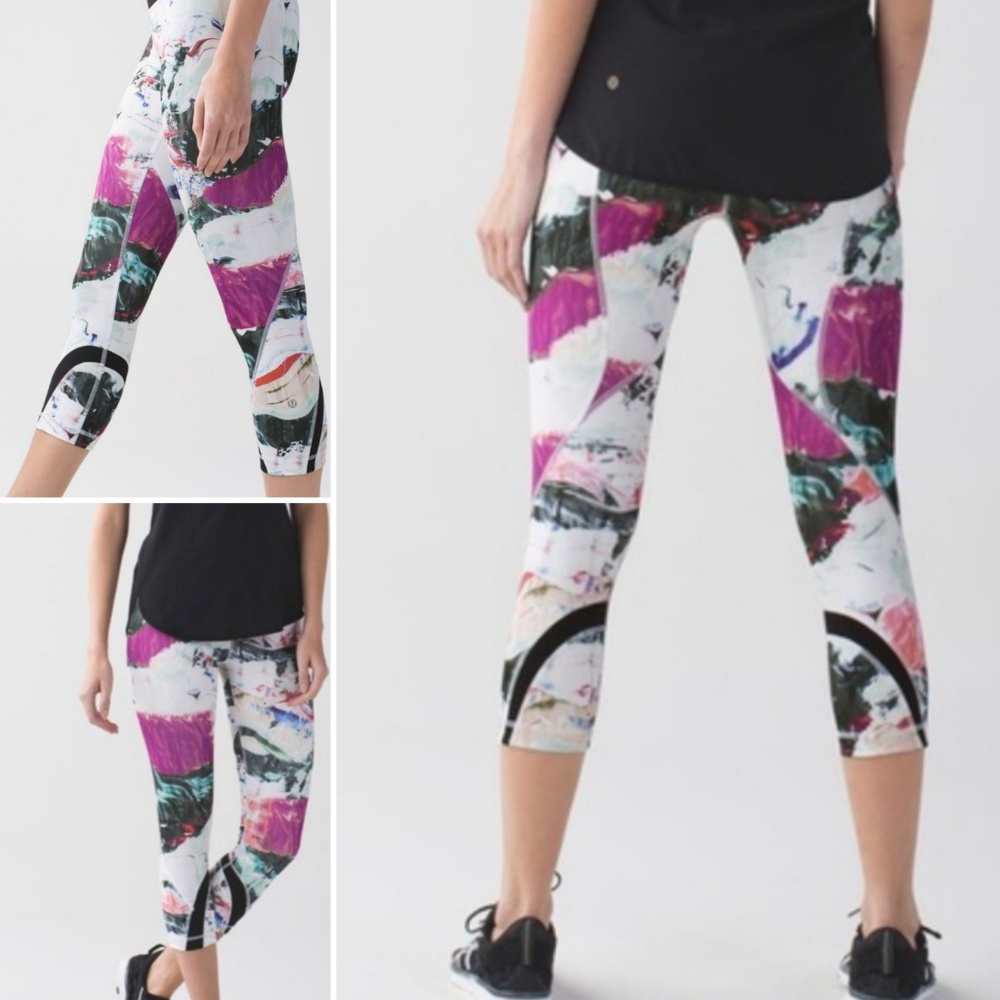 Lululemon Wunder Inspire crops pigment wave ♡